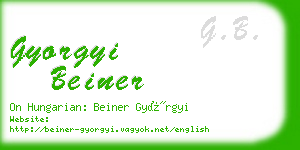 gyorgyi beiner business card